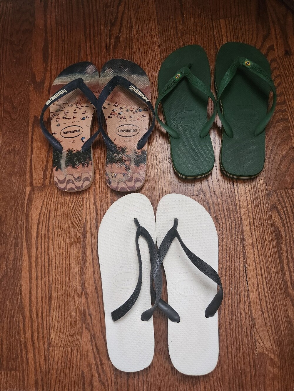Set Of 3 Men's Havaianas Flip-Flops - Size 10/11